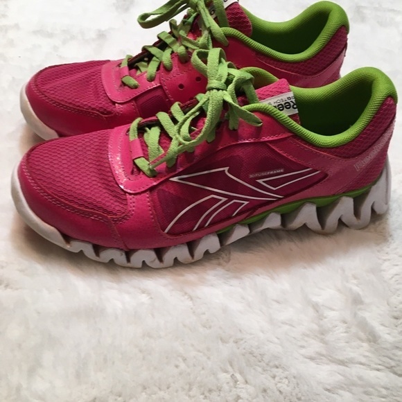 Reebok Zig Tech Shark pink/green sneakers size 6.5 - Picture 8 of 10